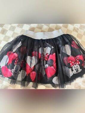 Disney Black Skirt with Pink Minnie Bow Accent